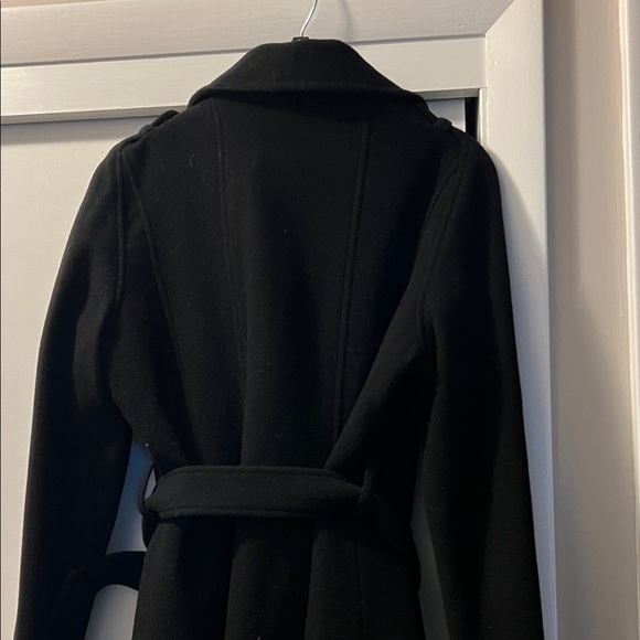 Anne Klein Classic Black Trench Coat - Picture 3 of 3